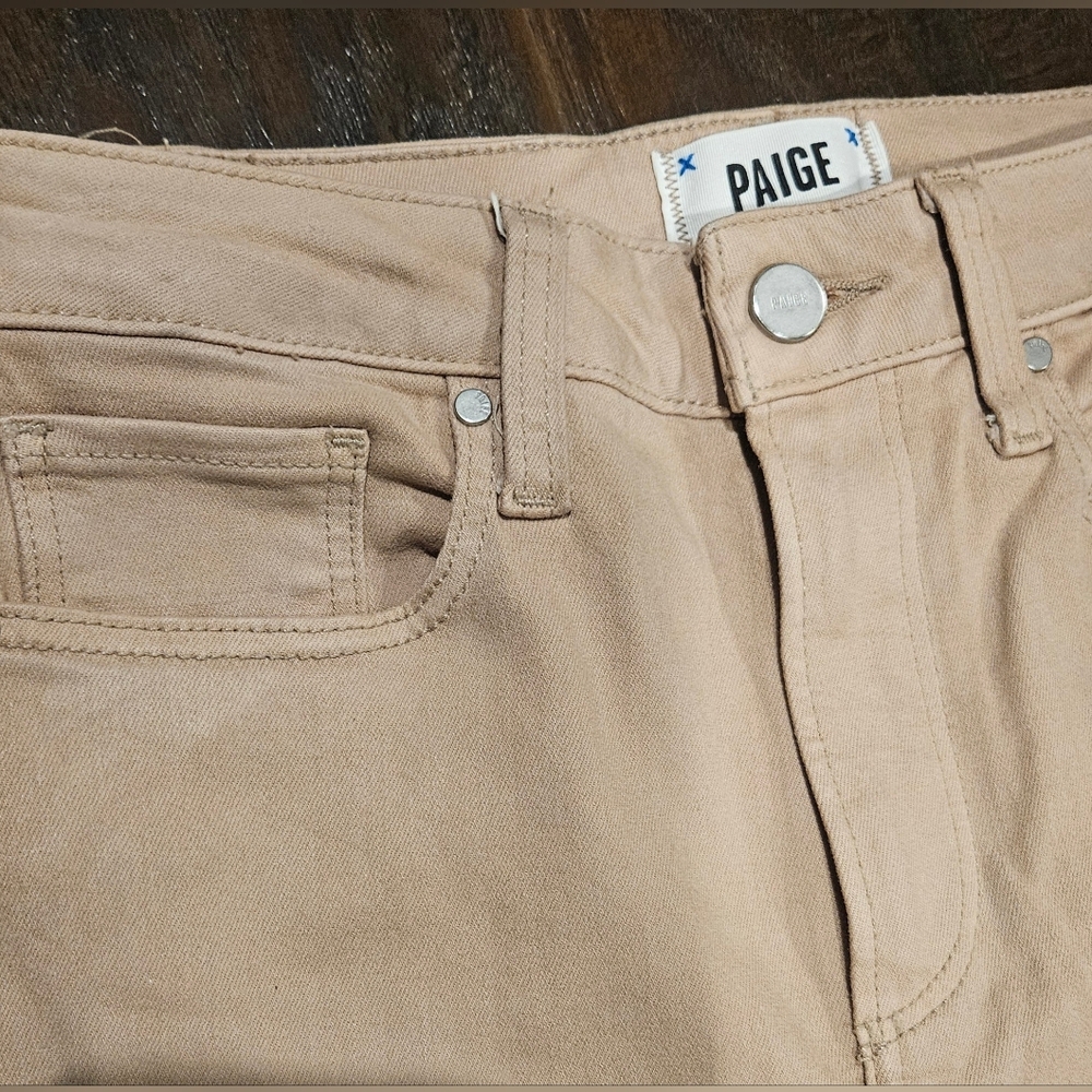 PAIGE Beige Wide-Leg Trousers - Picture 4 of 11